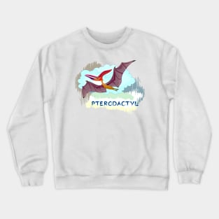 Illustration of flying pterodactyl Crewneck Sweatshirt